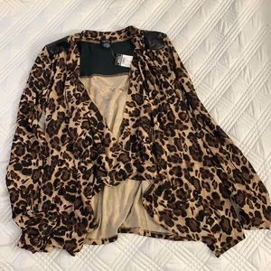 Cheetah print cardigan